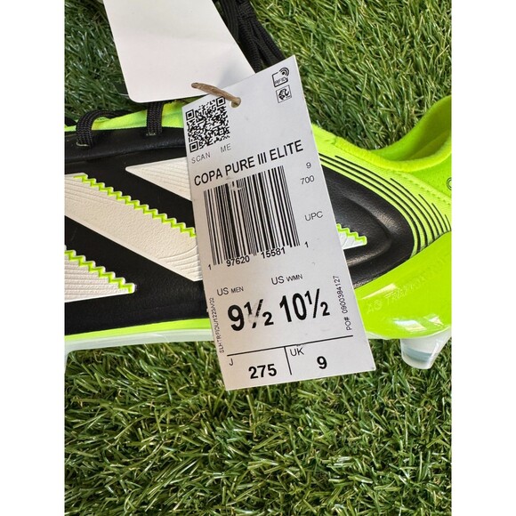 adidas Copa Pure 3 Elite Artificial Grass Boots Core Black JR2820 Men\'s Size 9.5 main image 11